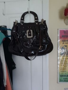 Via Republica Deep Dark Purple Leather Italian Bag